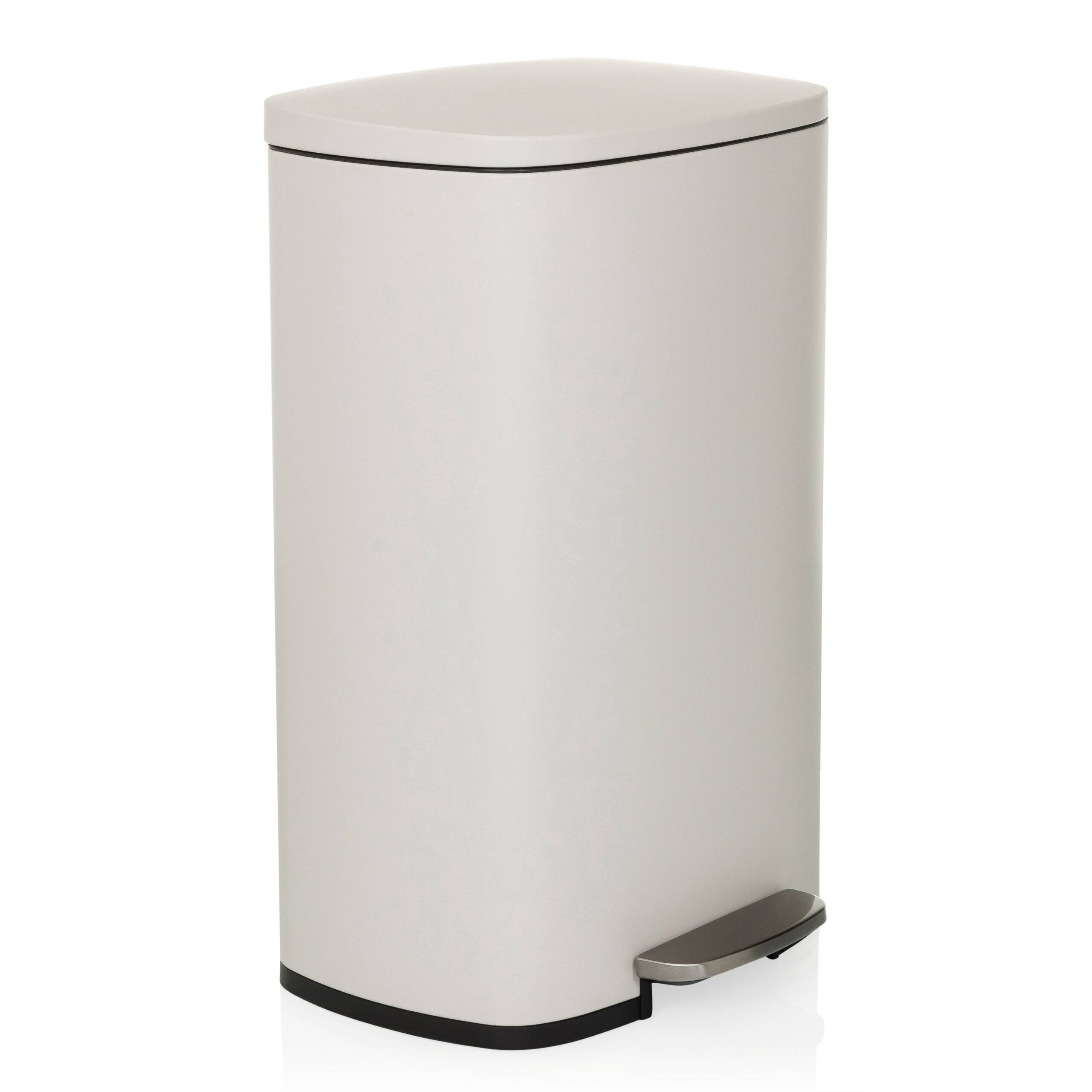 Abfallsammler Mülleimer CLEAN XV 50L Stahl beige hjh OFFICE-4