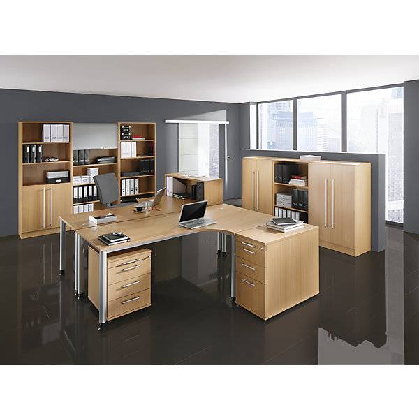 Schreibtisch-Rückwand für Schreibtisch 1600 mm alusilber. 759997 49 Büromöbel-4