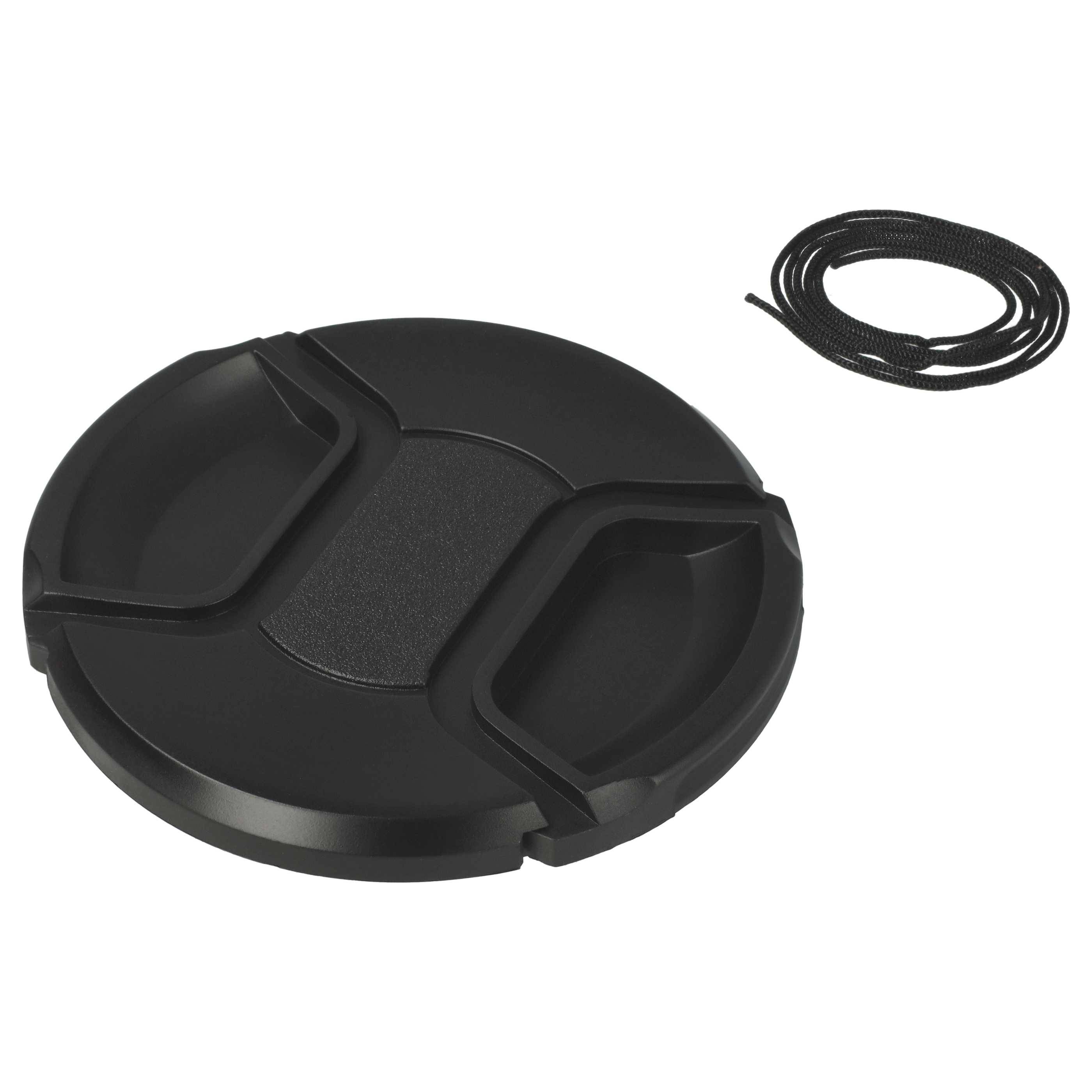 vhbw Universal Objektivdeckel 77 mm für Kamera | Kunststoff Schwarz, mit Innengriff-0