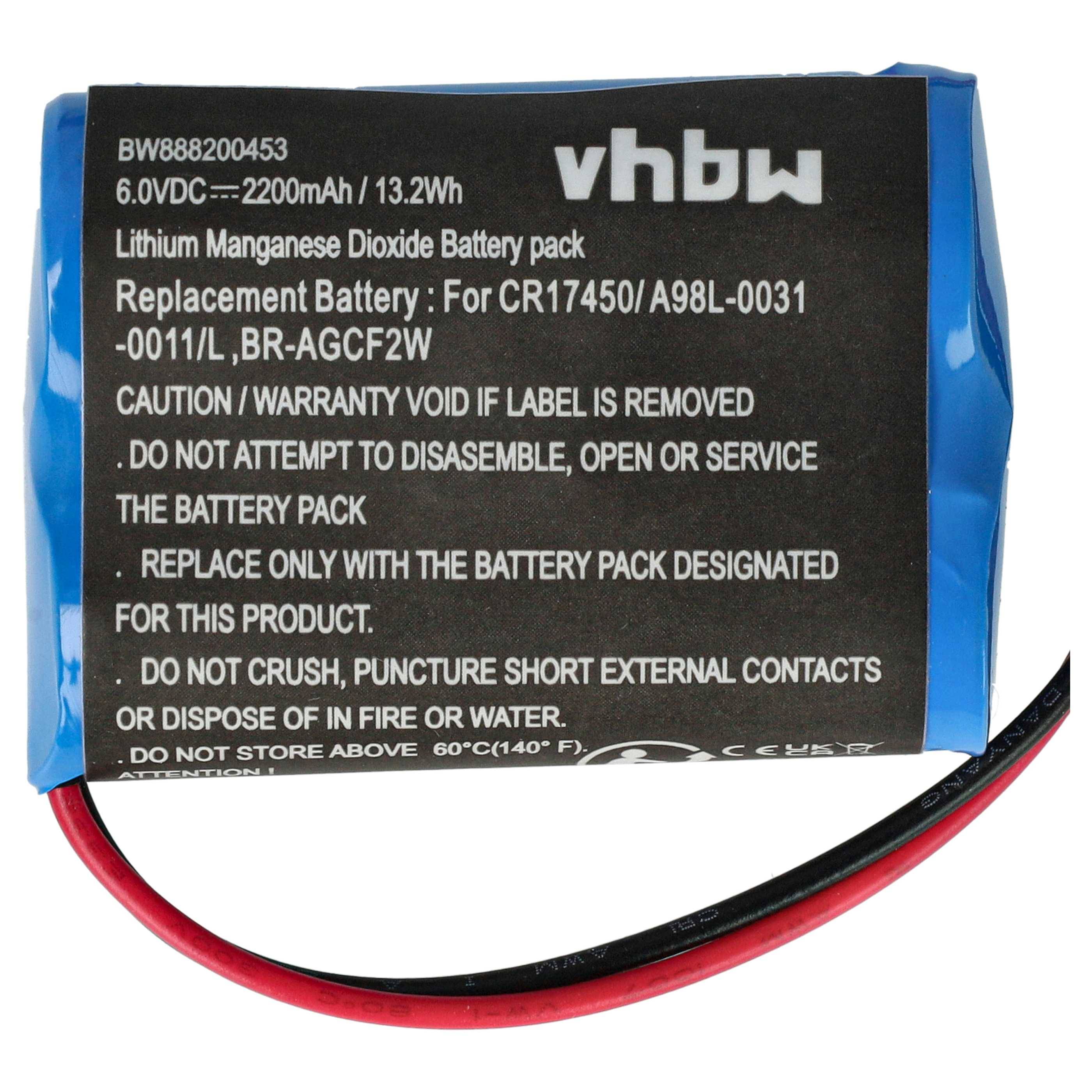 vhbw 5x Batterie kompatibel mit GE / Fanuc A06B-6093-K001 | A98L-0031-0011/L PLC Programmable Logic Controller (2200 mAh-4