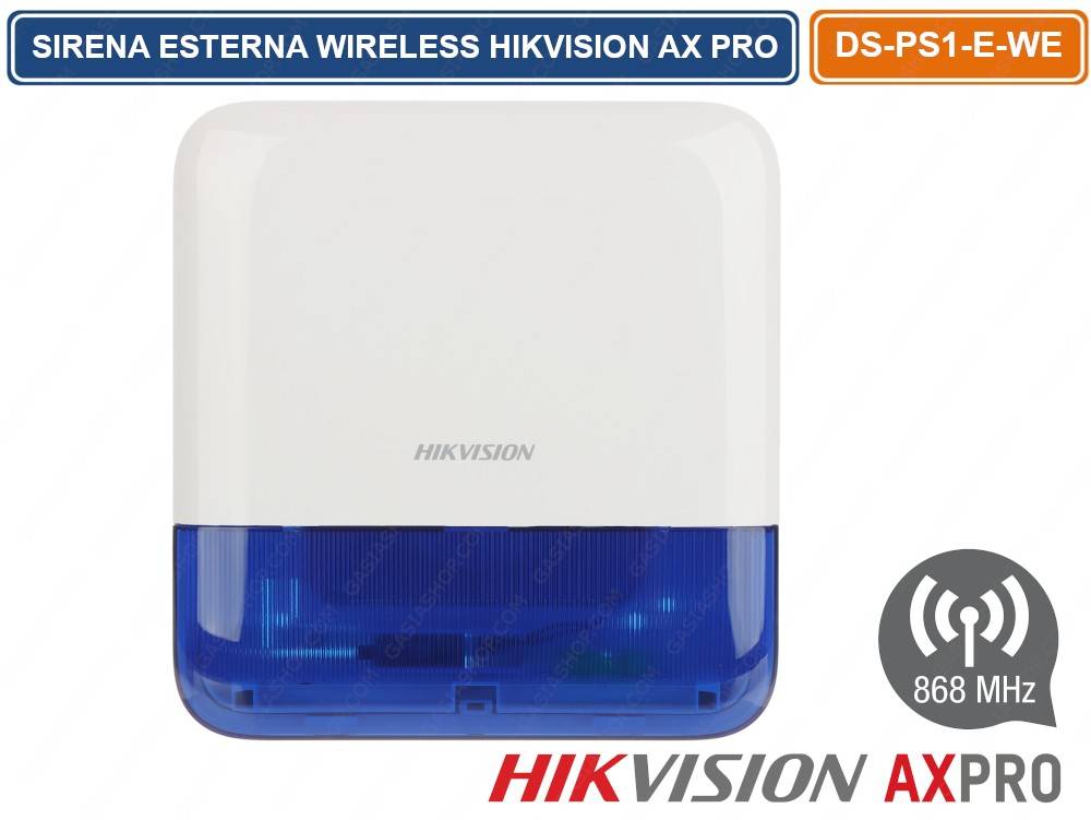 Hikvision DS-PS1-E-WE - Sirene - kabellos - 868 MHz - weiß-1