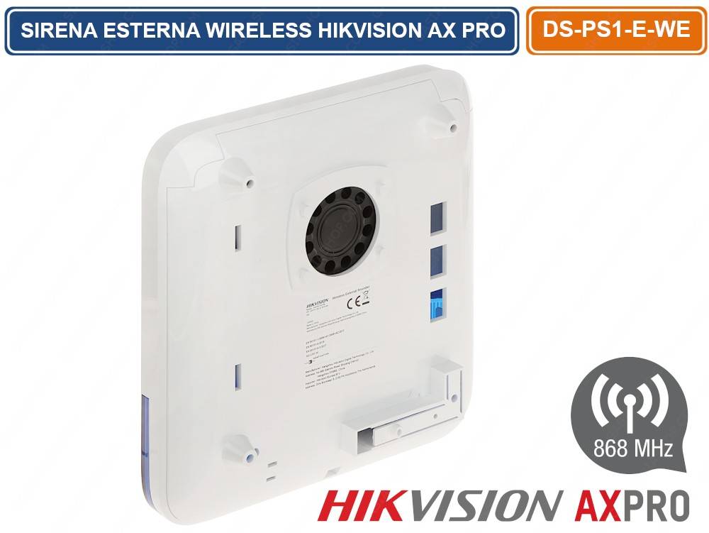 Hikvision DS-PS1-E-WE - Sirene - kabellos - 868 MHz - weiß-2