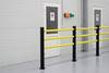 Sicherheitsgeländer, Spezialkunststoff, Endpfosten, Höhe 1200 mm, Durchm. 110 mm