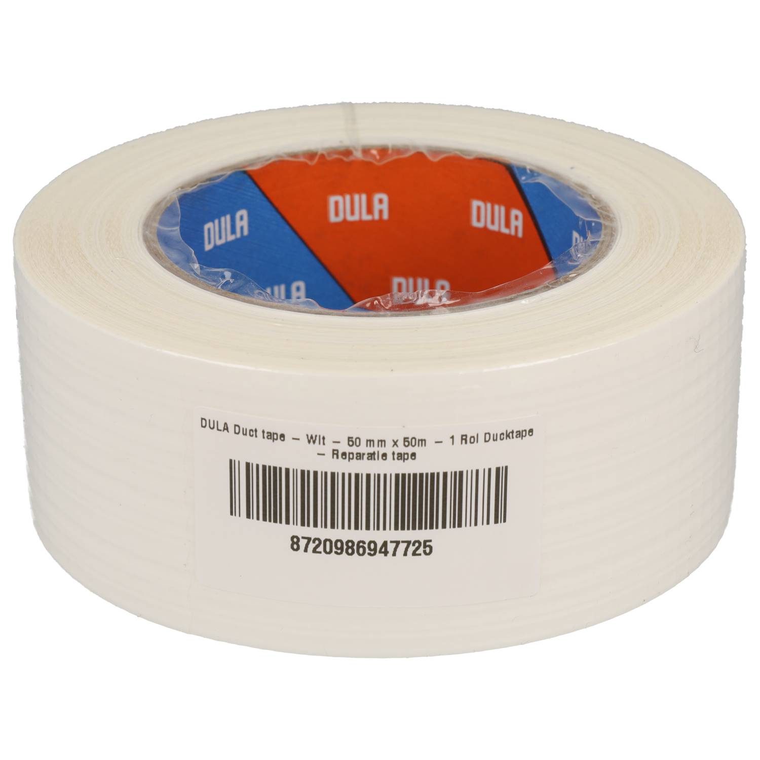 DULA Gewebeband - Weiß - 50 mm x 50 m - 3 Rollen Gewebeband - Reparaturband-1