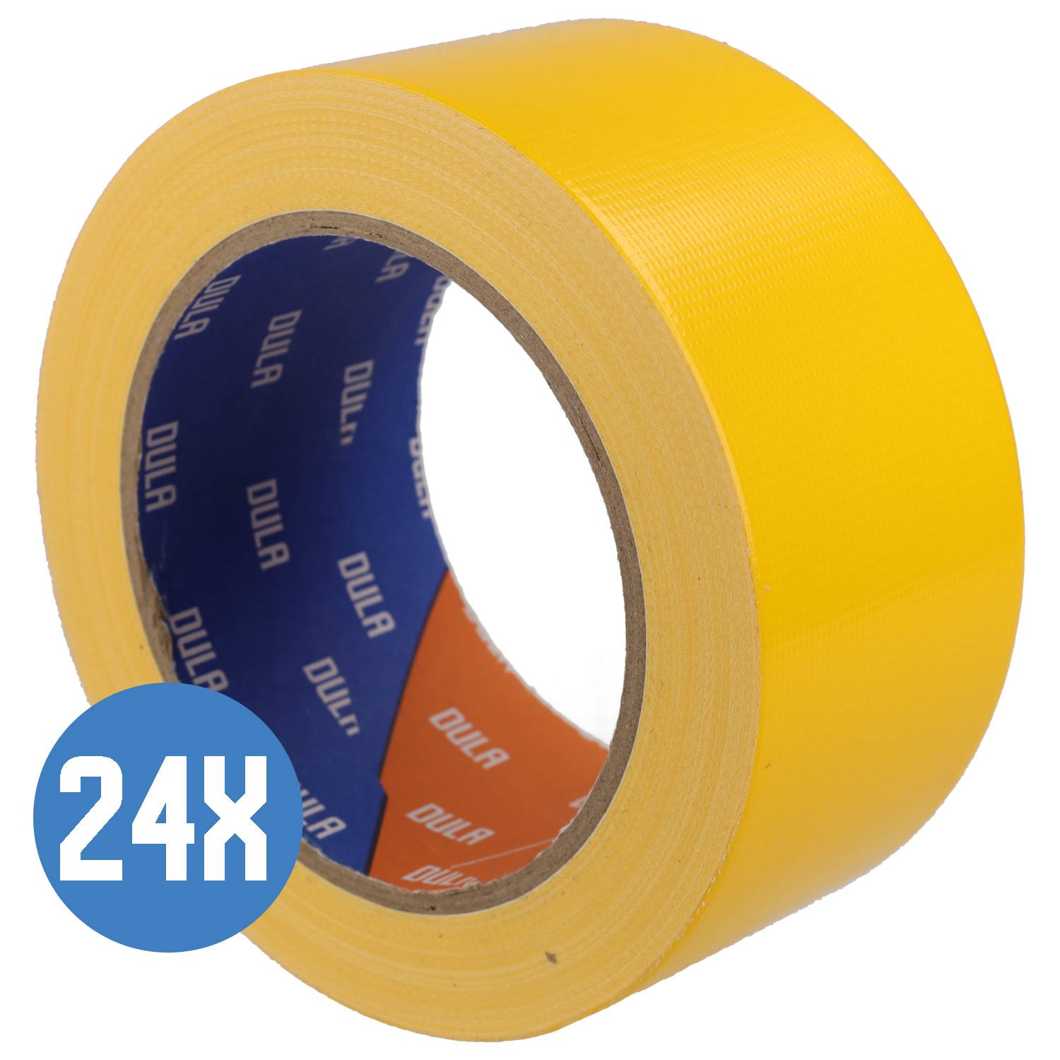 DULA Gewebeband - Gelb - 50 mm x 25 m - 24 Rollen Gewebeband - Reparaturband-0