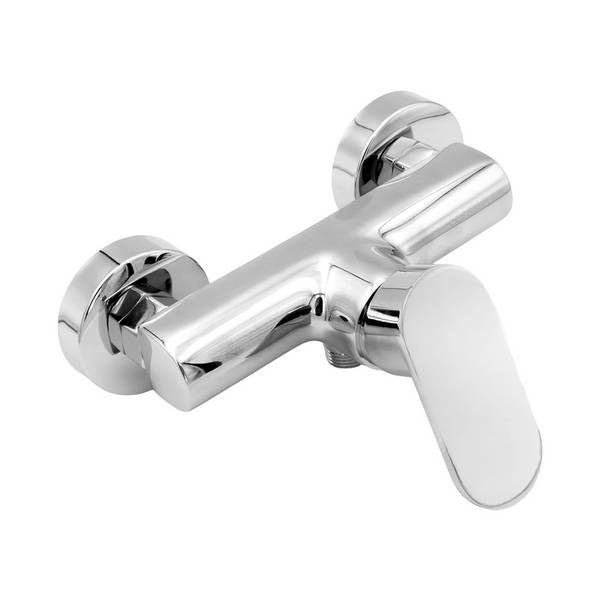 Badewannenarmatur Chrom Einhebelmischer mit Flachhebel "Albuch"