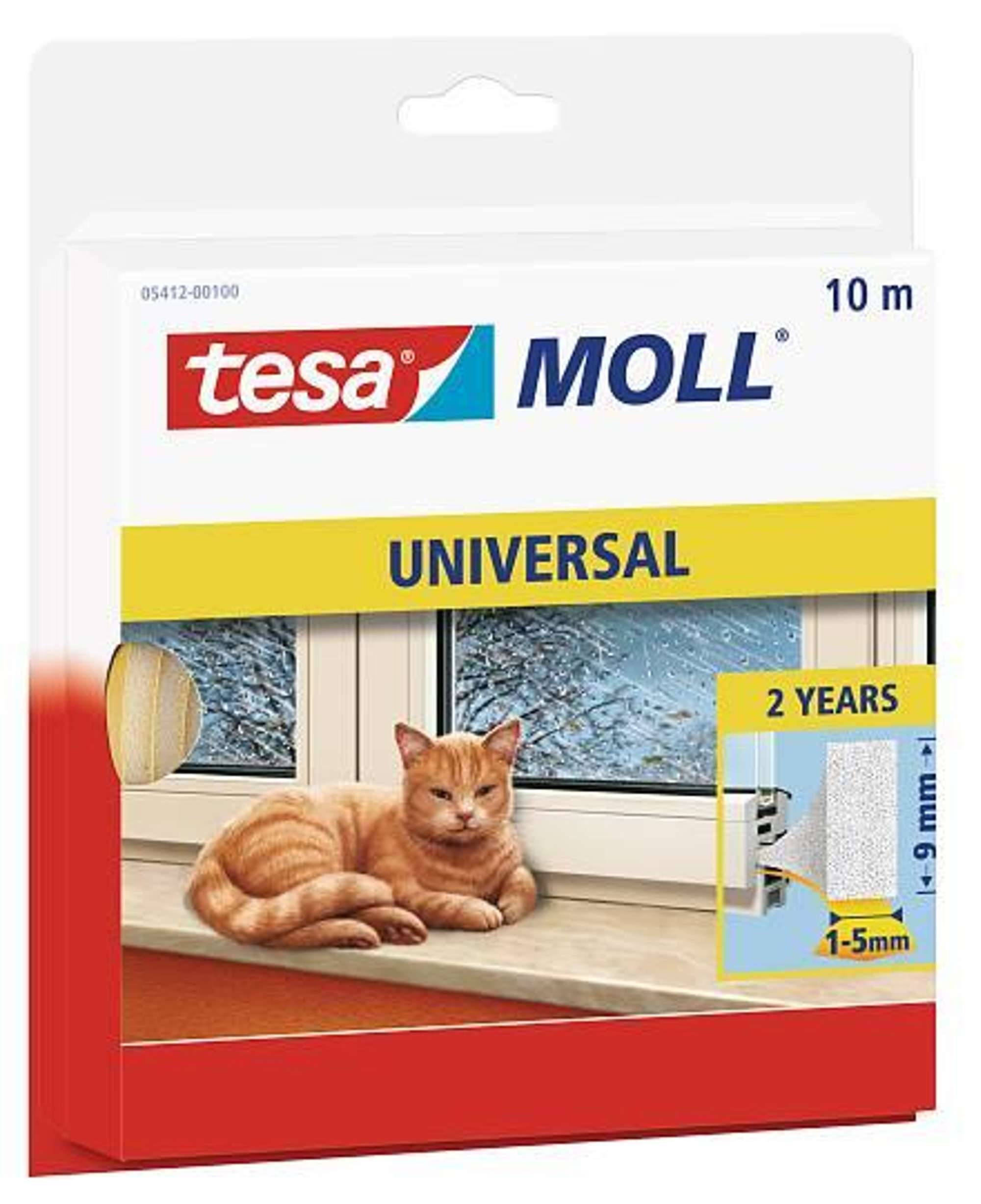 tesamoll UNIVERSAL Schaumstoff 05412, 10 m x 9 mm x 6 mm, Weiß-0