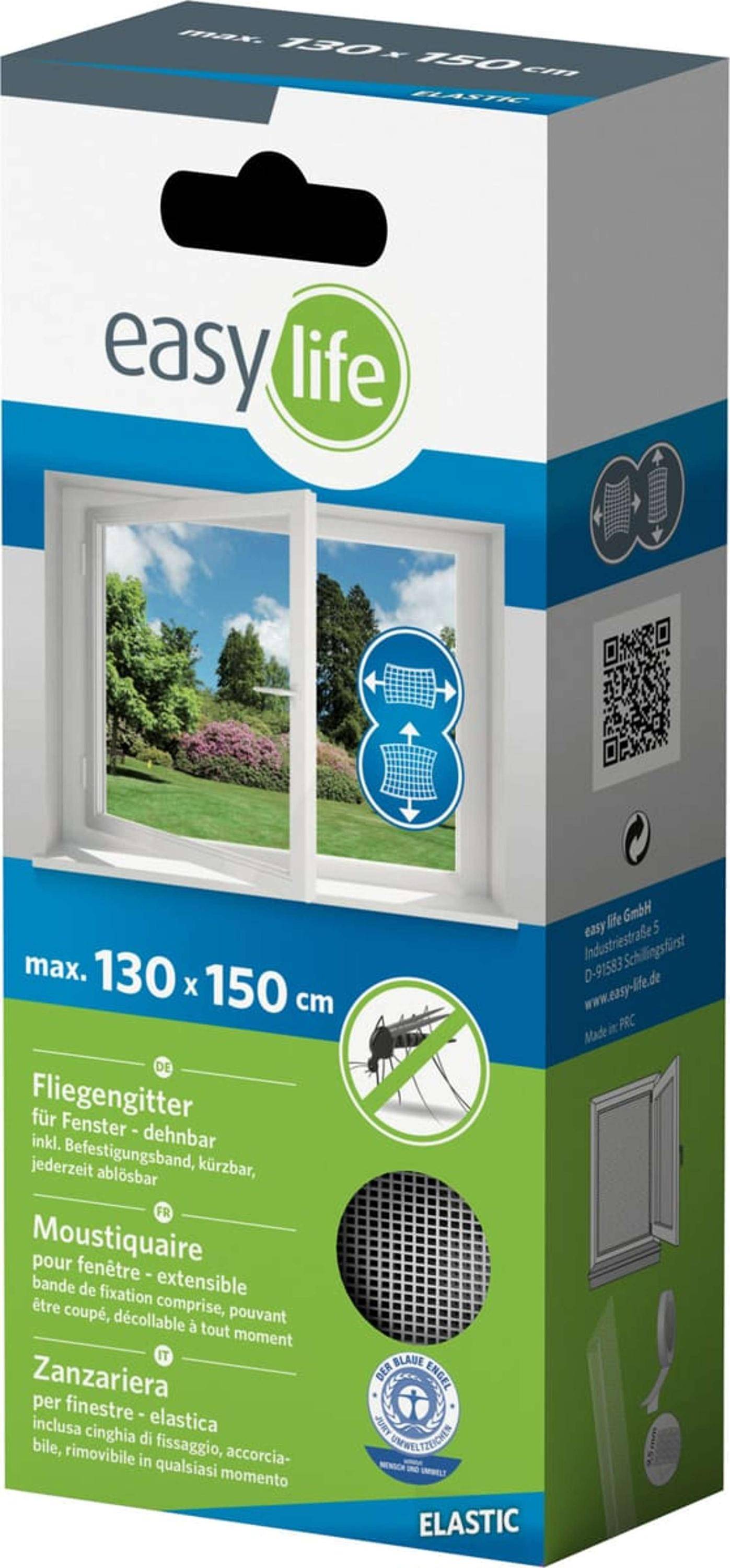 IS-Gitter-Elastic-Fenster 130 x 150 cm weiss mit Klettband-0