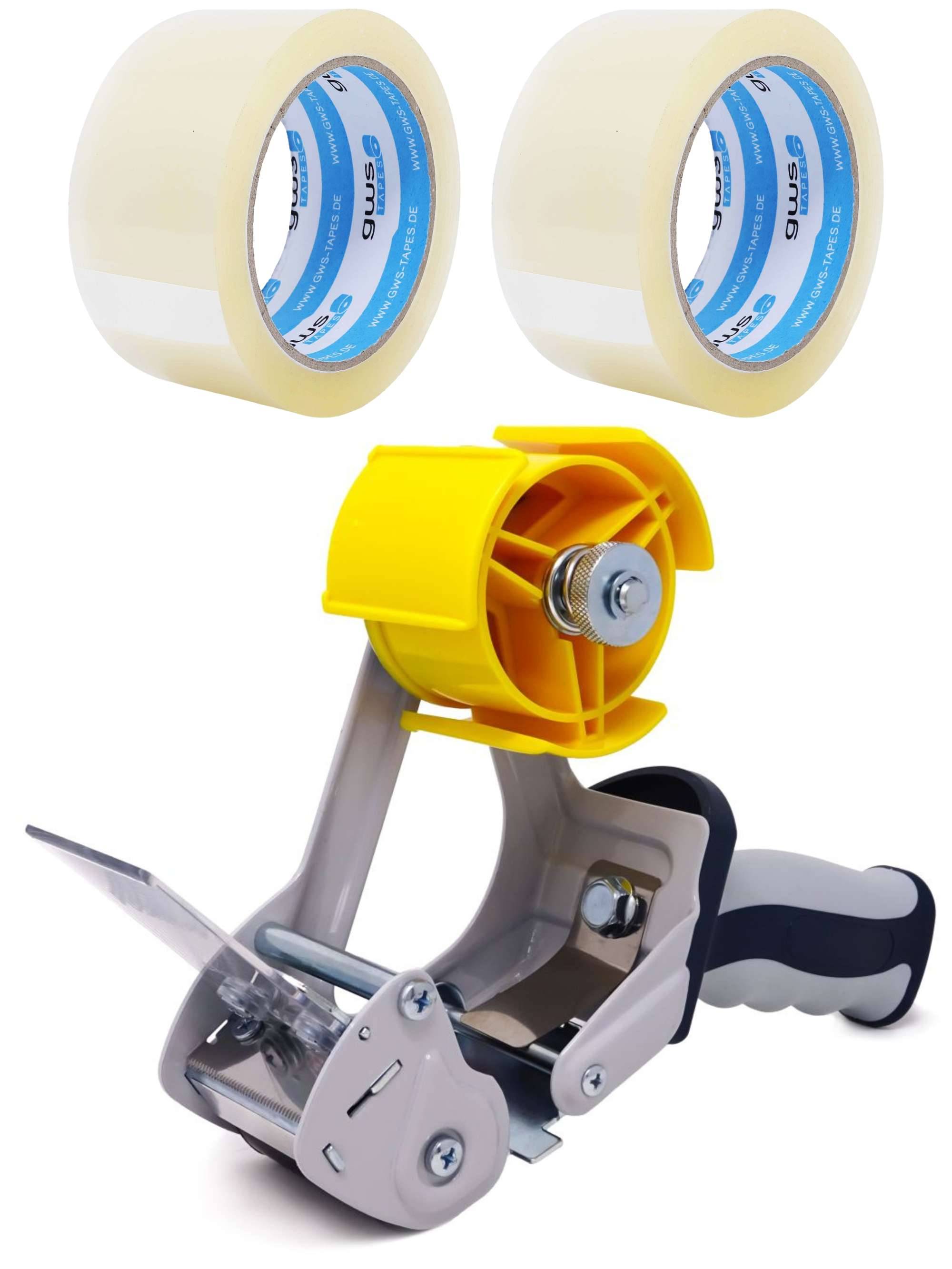 gws Verpackungsklebeband-Set, 66 m x 50 mm, Abroller + 2 Rollen transparent-0