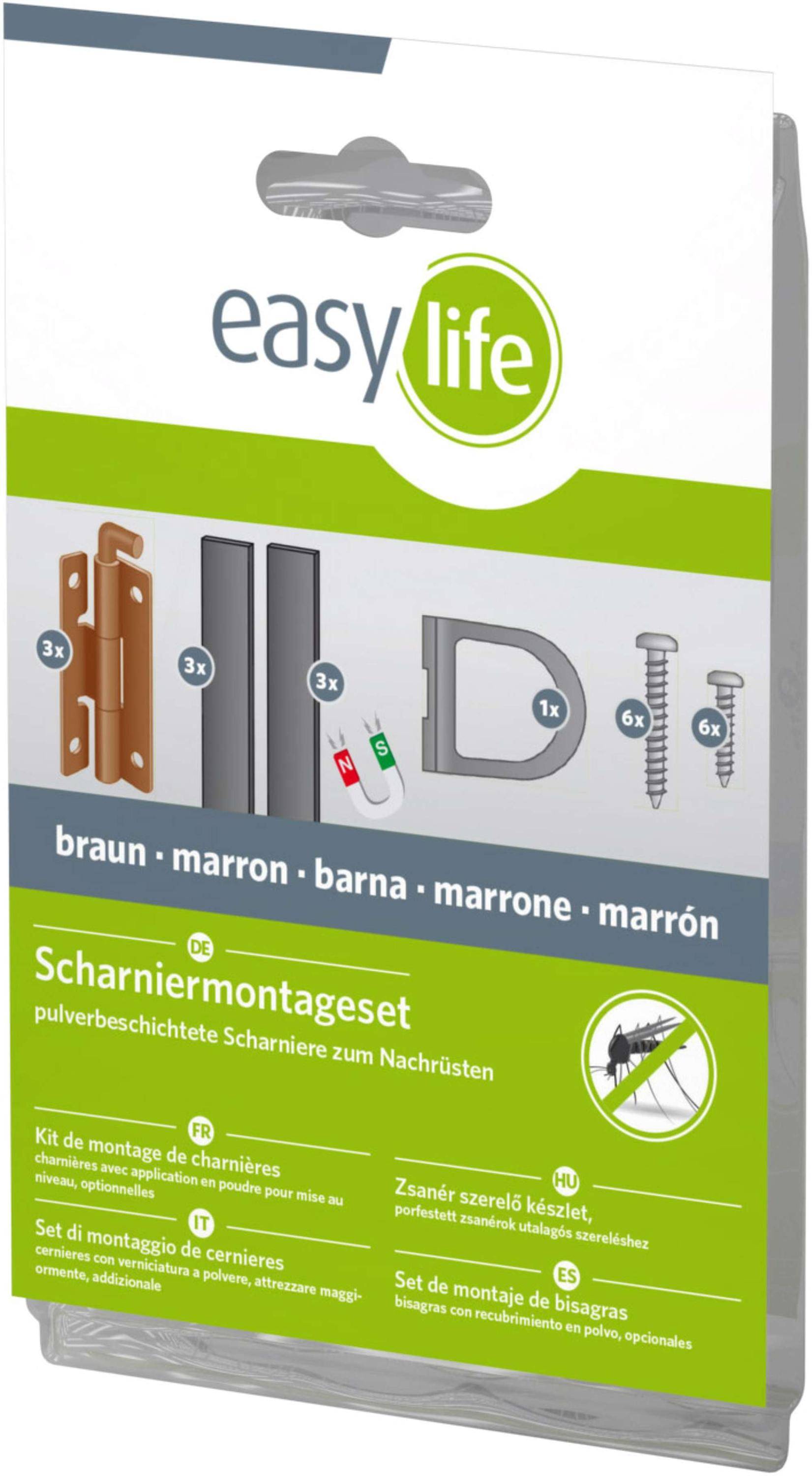 easylife IS-Scharnier-Montageset für Alurahmen, braun-0
