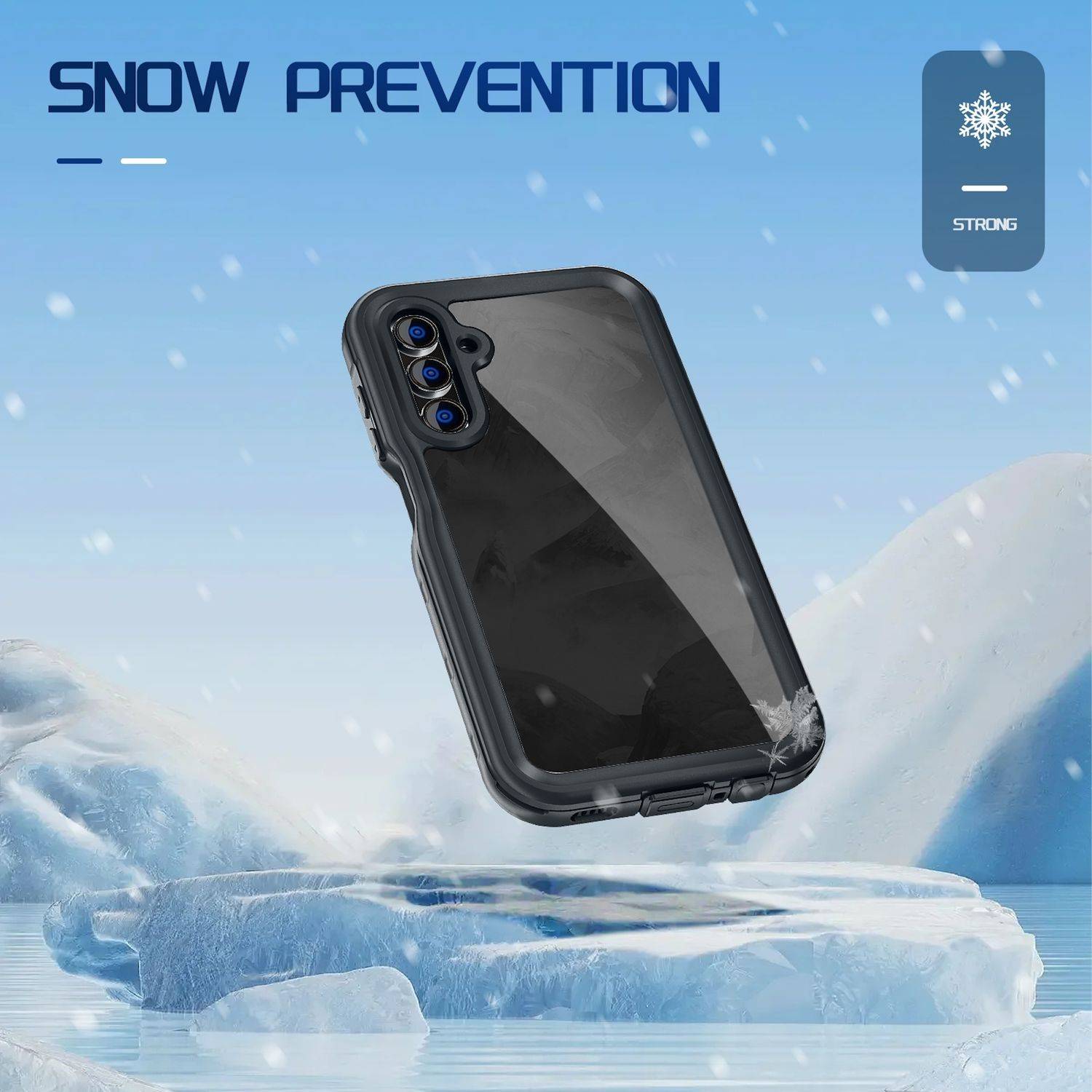 Für Samsung Galaxy A16 360 Grad Full Body Wasserdichte Schutz Handy Tasche Schwarz-1