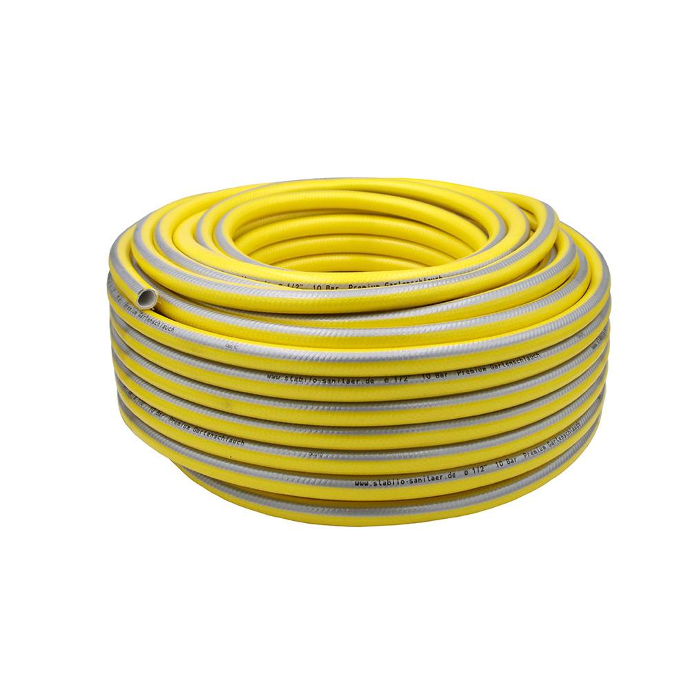 Gartenschlauch Gelb 1/2 Zoll 50 m 5-lagig verstärkt knickfest "Premium"-4