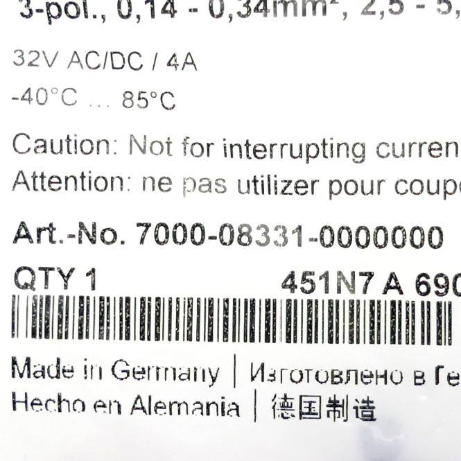 gerade Slimline 32V IP67 PIN: 3 Steckverbinder: M8 männlich-1
