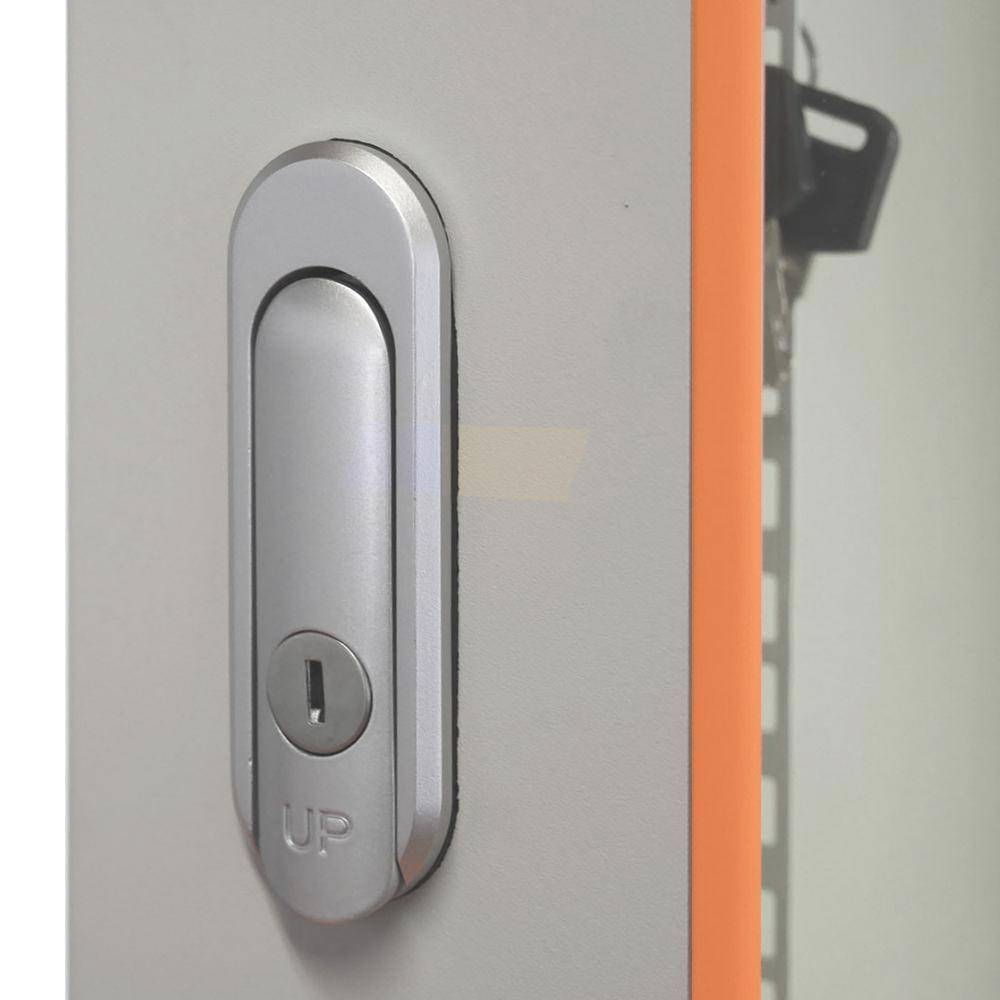 19 Zoll Netzwerkschrank 4 HE BxT 570 x 350 mm Sichttür Seiten abnehmbar Wand + Standmontage umfangreiches Zubehör-Set-1