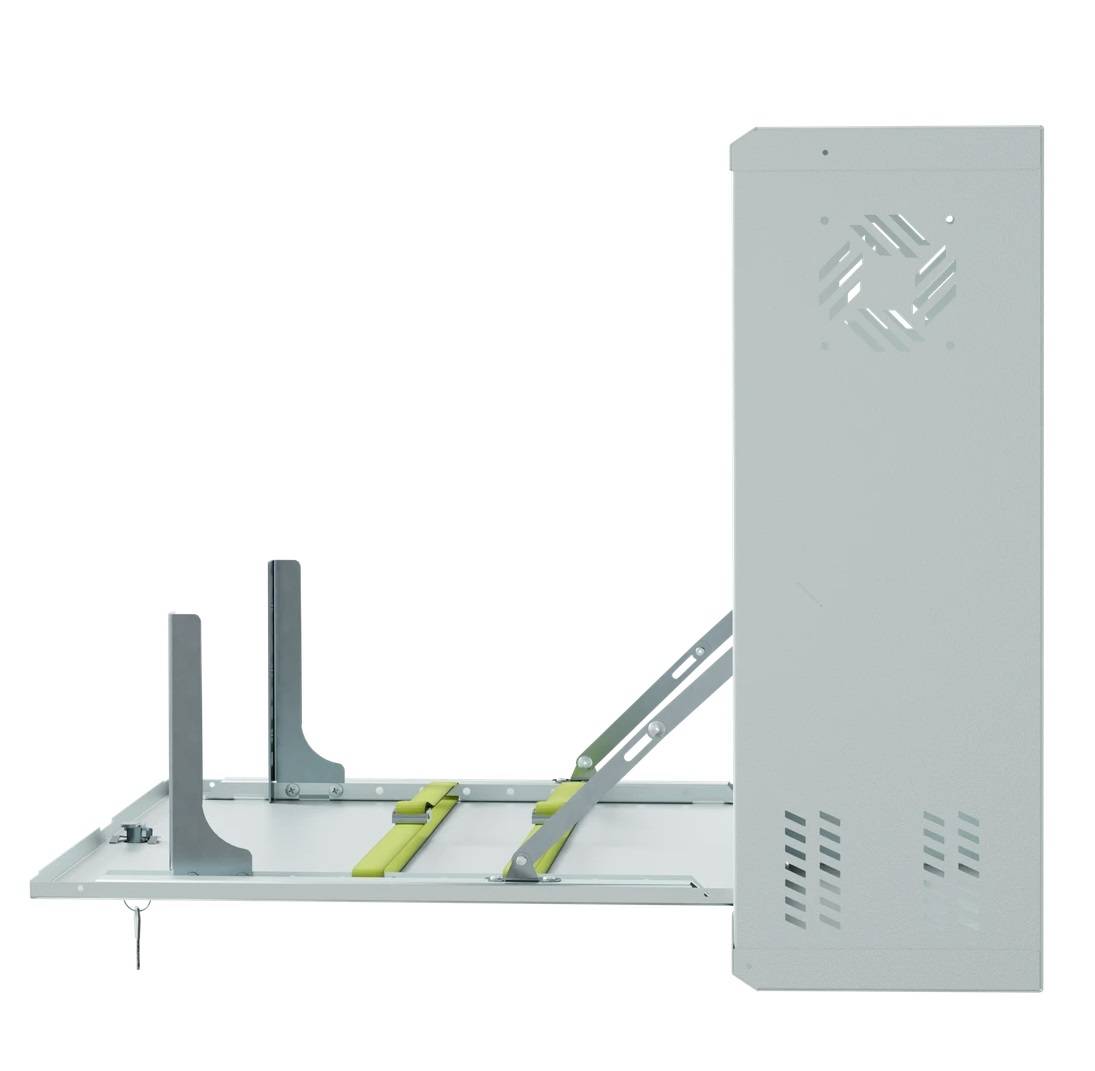 19"-Wandgehäuse - platzsparender vertikaler Einbau - - reinweiß - Rack-1