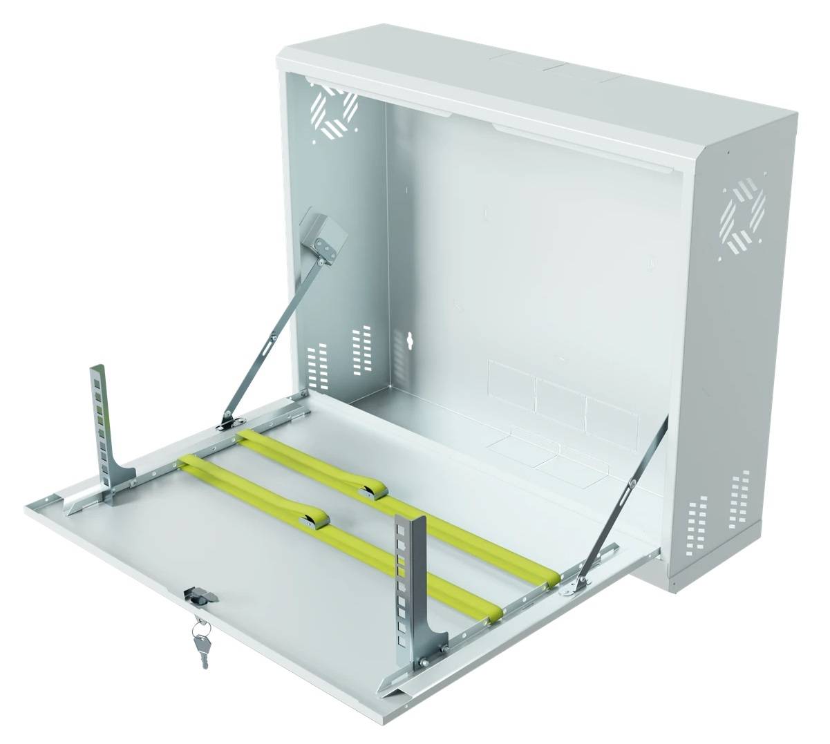 19"-Wandgehäuse - platzsparender vertikaler Einbau - - reinweiß - Rack-2