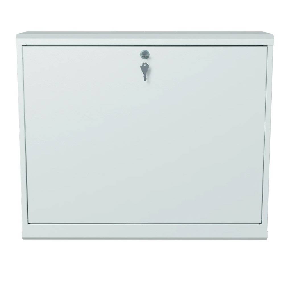 19"-Wandgehäuse - platzsparender vertikaler Einbau - - reinweiß - Rack-3