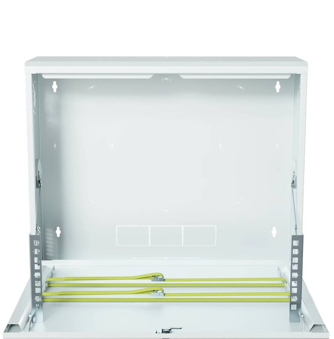 19"-Wandgehäuse - platzsparender vertikaler Einbau - - reinweiß - Rack