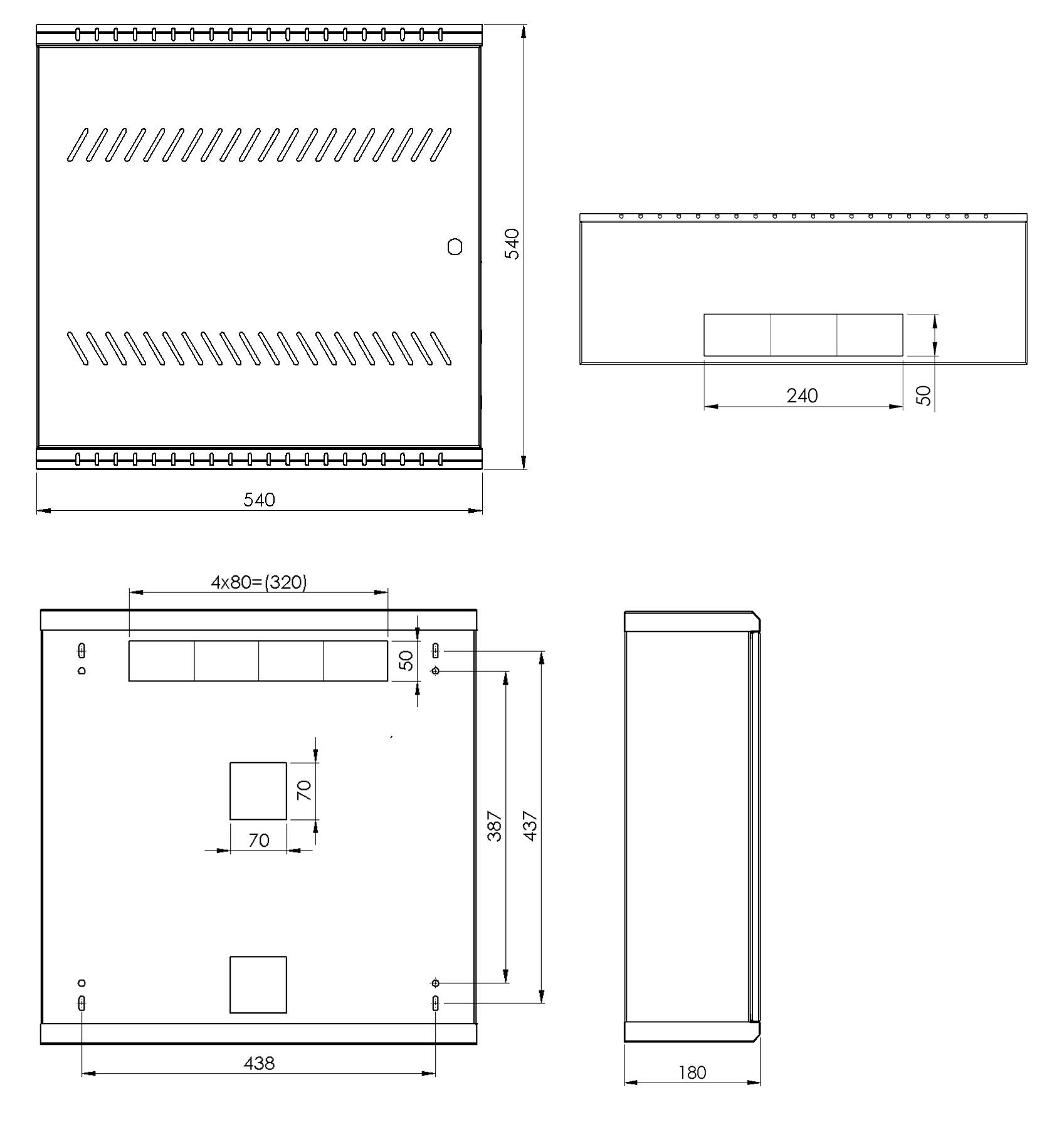 19 Zoll Wandverteiler - platzsparender 3 + 4 HE Vertikal-Einbau - Tiefe 180 mm - Einbautiefe bis 220 mm - Lichtgrau-1