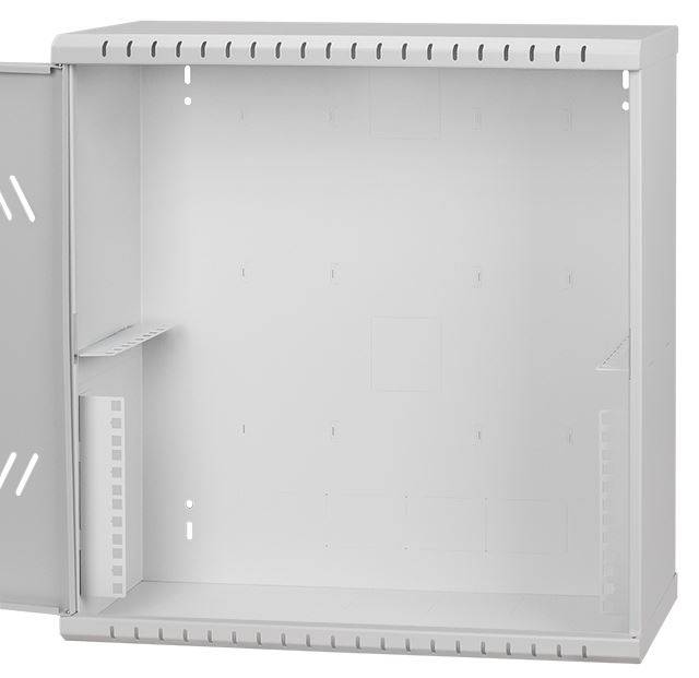 19 Zoll Wandverteiler - platzsparender 3 + 4 HE Vertikal-Einbau - Tiefe 180 mm - Einbautiefe bis 220 mm - Lichtgrau-4