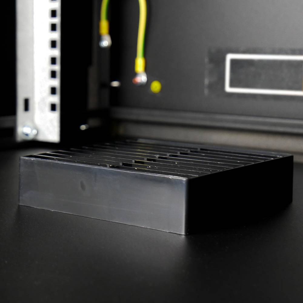 19"-Serverschrank SJB - 12 HE - BxT 600x800 mm - Vollblechtür - Rückwand - schwarz-1
