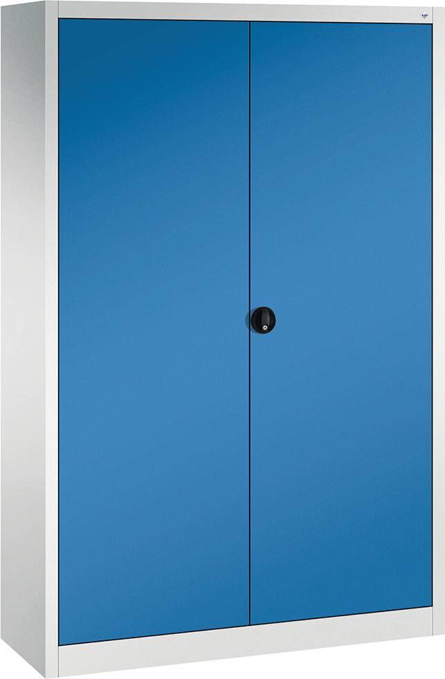 Flügeltürenschrank FORMAT 4 Böden, 70kg Traglast H1950xB1200xT400mm RAL 7035/5012-0
