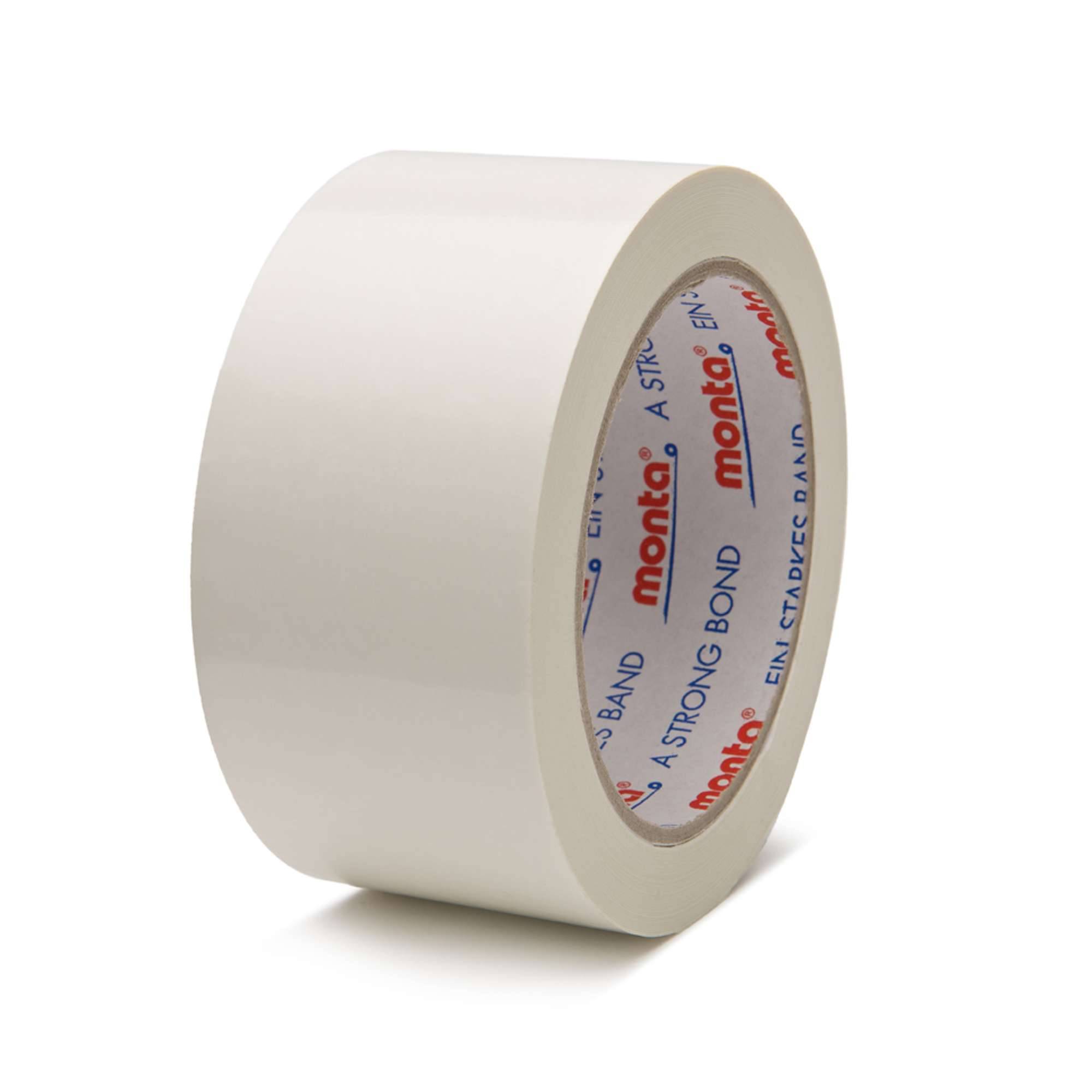 monta 250 PVC Paketklebeband Universal, 66 m x 12 mm, weiss-0