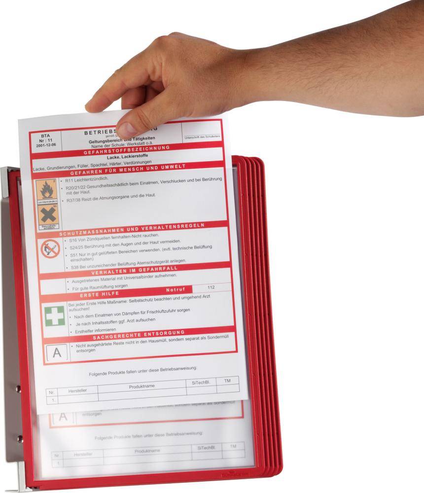 Sichttafelsystem rot, VE: 1 SET - Artikel: 7830721857-0