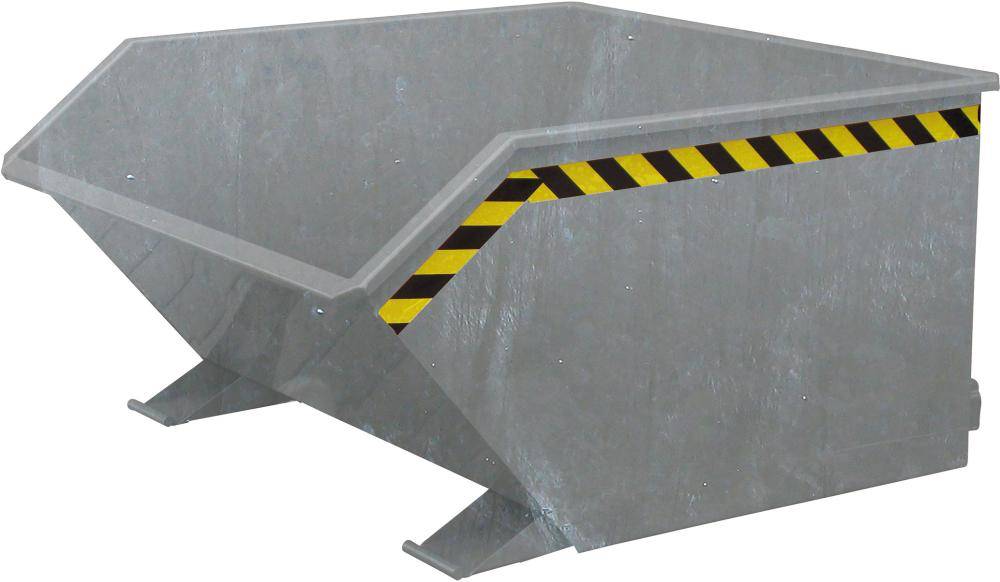 Kippbehälter 300 l B700xT1410xH580 mm verzinkt,Tragkraft 1000kgmit Abrollautomatik - Artikel: 7830911987-0