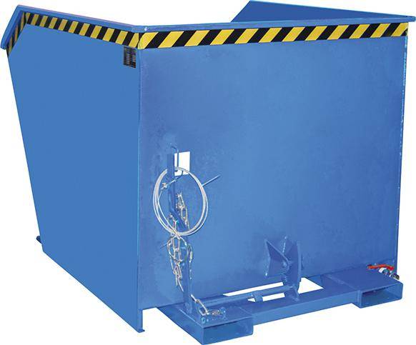 Spänebehälter SGU 1500 l 1280xT1640xH1090 mm RAL5012 Tragkraft 1500kg mit Lochblechboden - Artikel: 7830911967-0