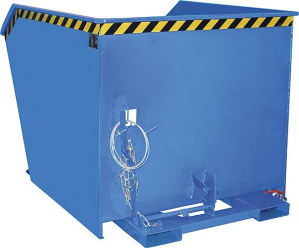 Spänebehälter SGU 1500 l 1280xT1640xH1090 mm RAL5012 Tragkraft 1500kg mit Lochblechboden - Artikel: 7830911967