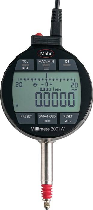 Feinzeiger WN 2001 W IP64 ± 1 mm,0,04 inch Abl.mm 0,0001 dig.D.ausg.MAHR