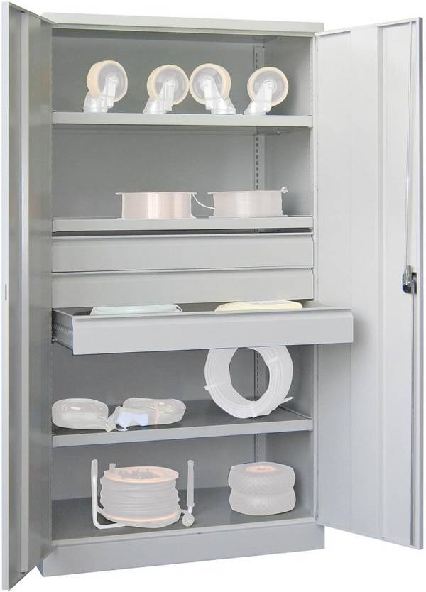 Schwerlastschrank Basic 1950x1040x630 mm, 3 Böden lichtgrau/lichtgrau