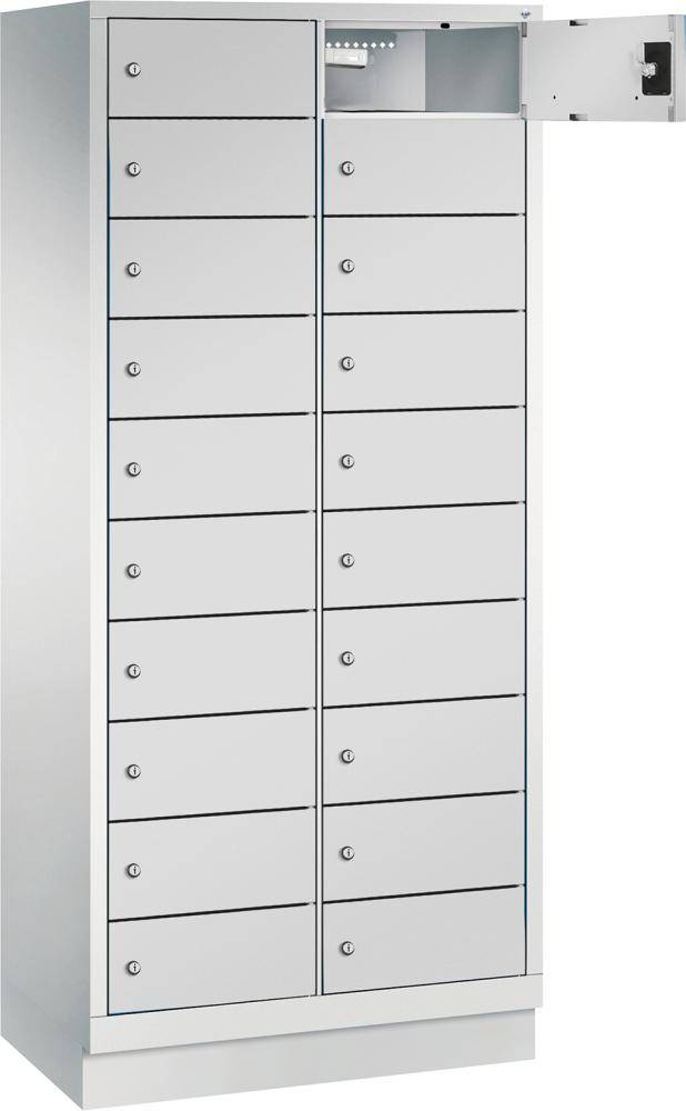 Laptopschrank 2x10Fächer B810xT500xH1800 mm RAL 7035 ohne Elektrifizierung - Artikel: 7830745109-0