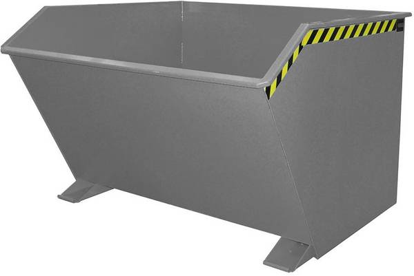 Kippbehälter GU 2000 l B1680xT1640xH1090 mm RAL7005 Tragkraft 1500kg