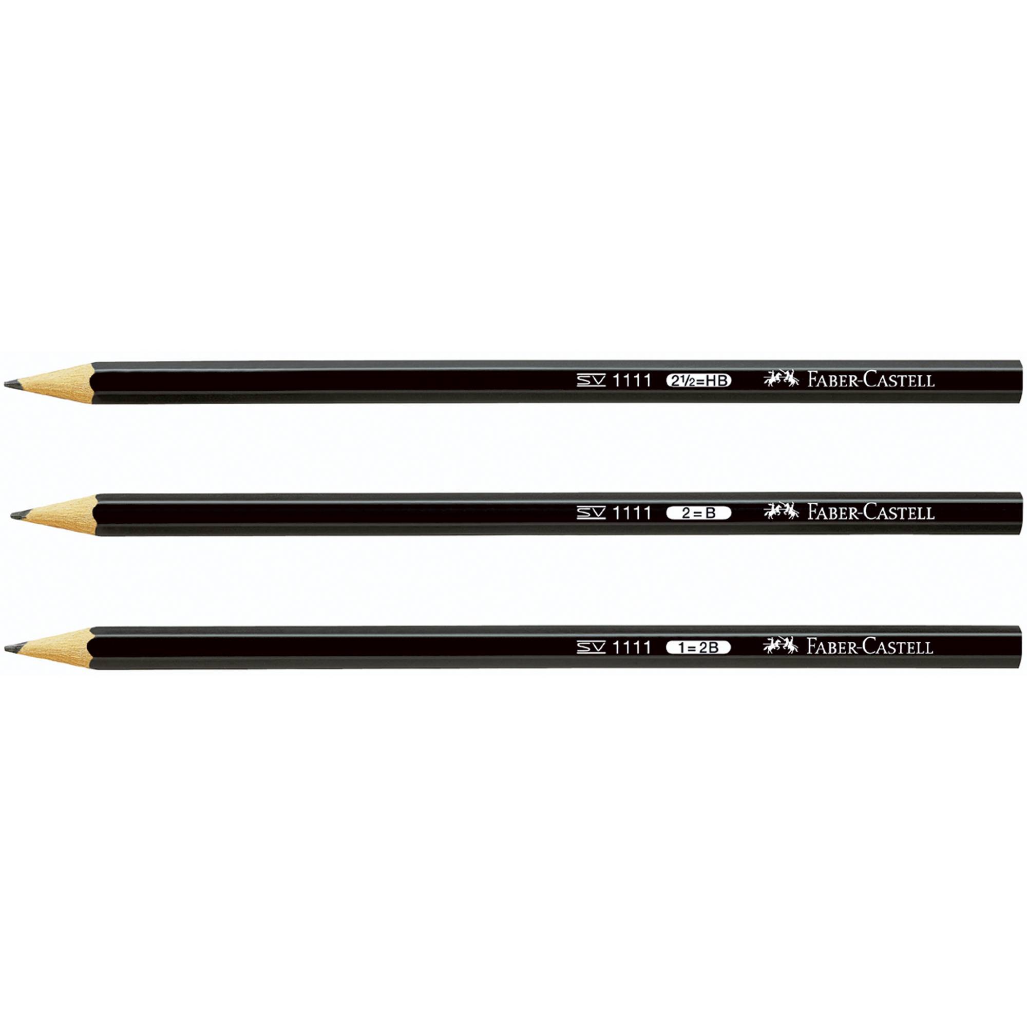 FABER-CASTELL 1111 Bleistifte B schwarz - 12 Stück 111101-3