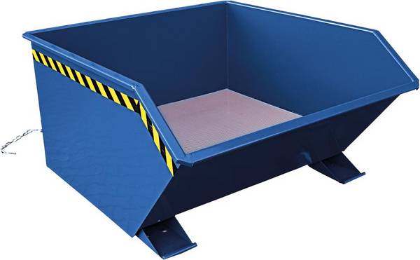 Spänekippbehälter 1000 l B1300xT1550xH750 mm RAL5010,Tragkraft 1500kg mit Lochblechboden - Artikel: 7830912261