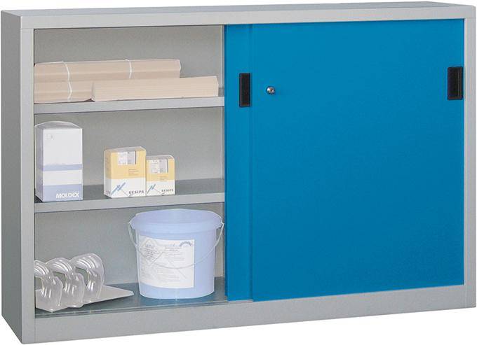 PAVOY Schiebetürenschrank mit 4 Fachböden + Trennwand-0