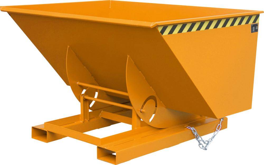 Kippbehälter AK 1500 l B2280xT1420xH1070 mm RAL2000 Tragkraft 1000kg mit Abrollsystem - Artikel: 7830911816-0