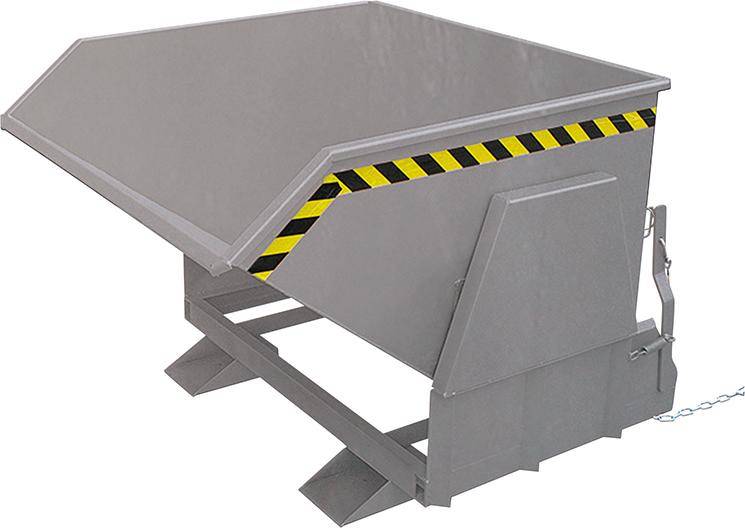 Kippbehälter 800 l B1190xT1440xH1080 mm verzinkt,Tragkraft 1500kgm.geschützten Abrollkufen - Artikel: 7830912099-0