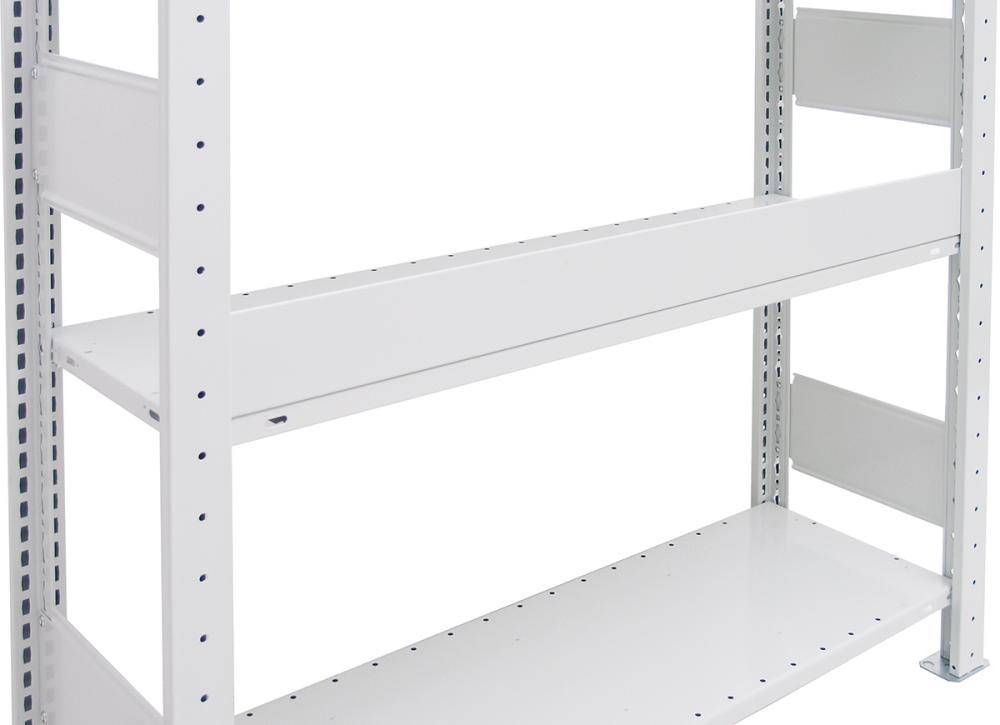 Schüttgutleiste B750xH90 mm für Fachboden 150kg RAL 7035 - Artikel: 7830493920-0