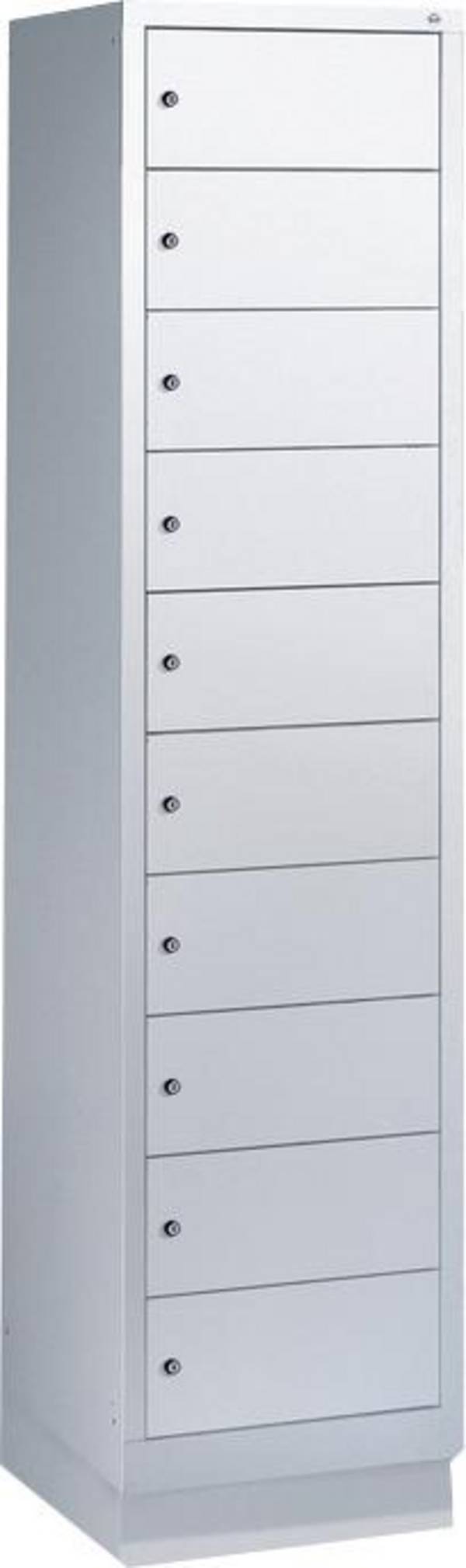 Laptopschrank 1x10Fächer B420xT500xH1800 mm RAL 7035 ohne Elektrifizierung - Artikel: 7830745168