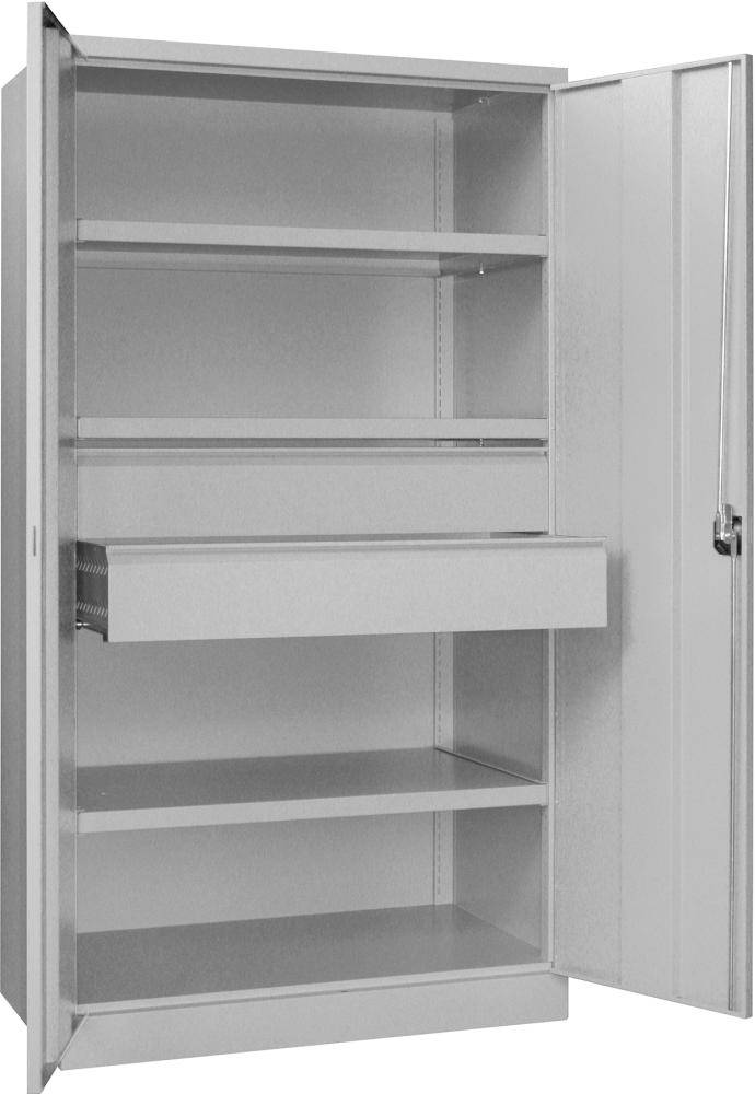 Schwerlastschrank m.TürenB1040xT630xH1950 mm 3 FB, SL 2 x FH 175 mm RAL 7035 - Artikel: 7830354250-0