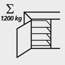 Schwerlastschrank B1085xT400xH1950mm RAL7035/5010 o.Mittelwand4 Böden - Artikel: 7830104324-2
