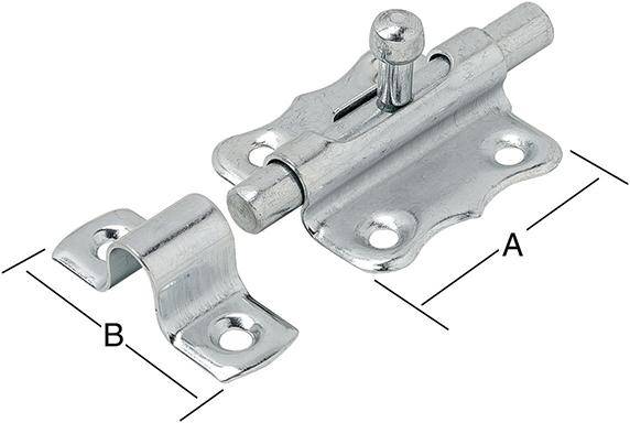 Grendelriegel 35X35 mm verz. - Artikel: 4003984600552-0