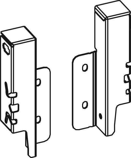 Rückwandverbinder ArciTech STA silber L.126mm HETTICH-2