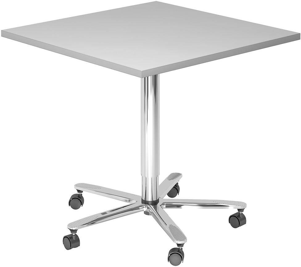 Stehtisch 800x800mm 720-1140 Grau Gestell Chrom - Artikel: 7830781843-0