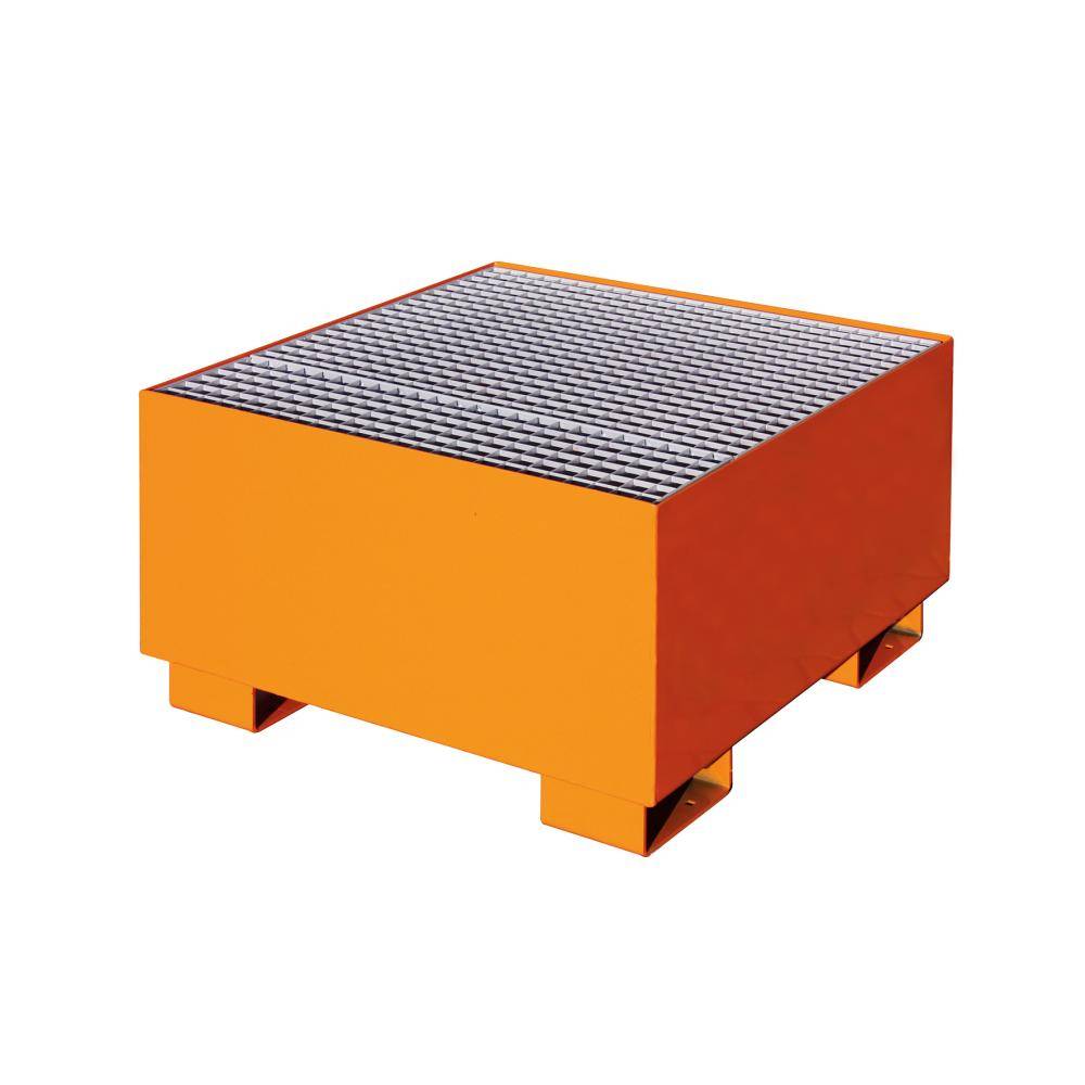 Auffangwanne mit geraden Wänden mit Gitterrost, 215 ltr. 830x830x460 mm, RAL 2004 - Artikel: 7830103076-0