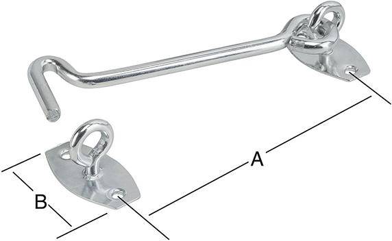 Sturmhaken m.Ösenplatte 120 mm vz - Artikel: 4003984290494-0