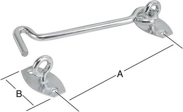 Sturmhaken m.Ösenplatte 120 mm vz - Artikel: 4003984290494